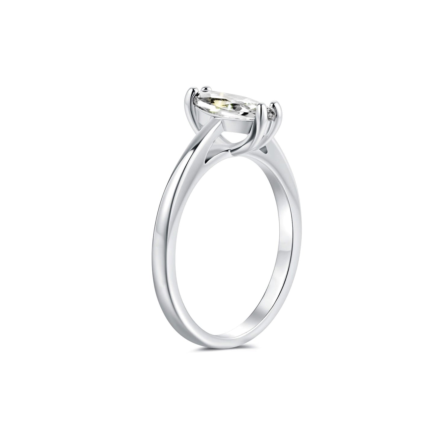 Solitaire Marquise Lab Diamond Ring in Platinum - Neoshine