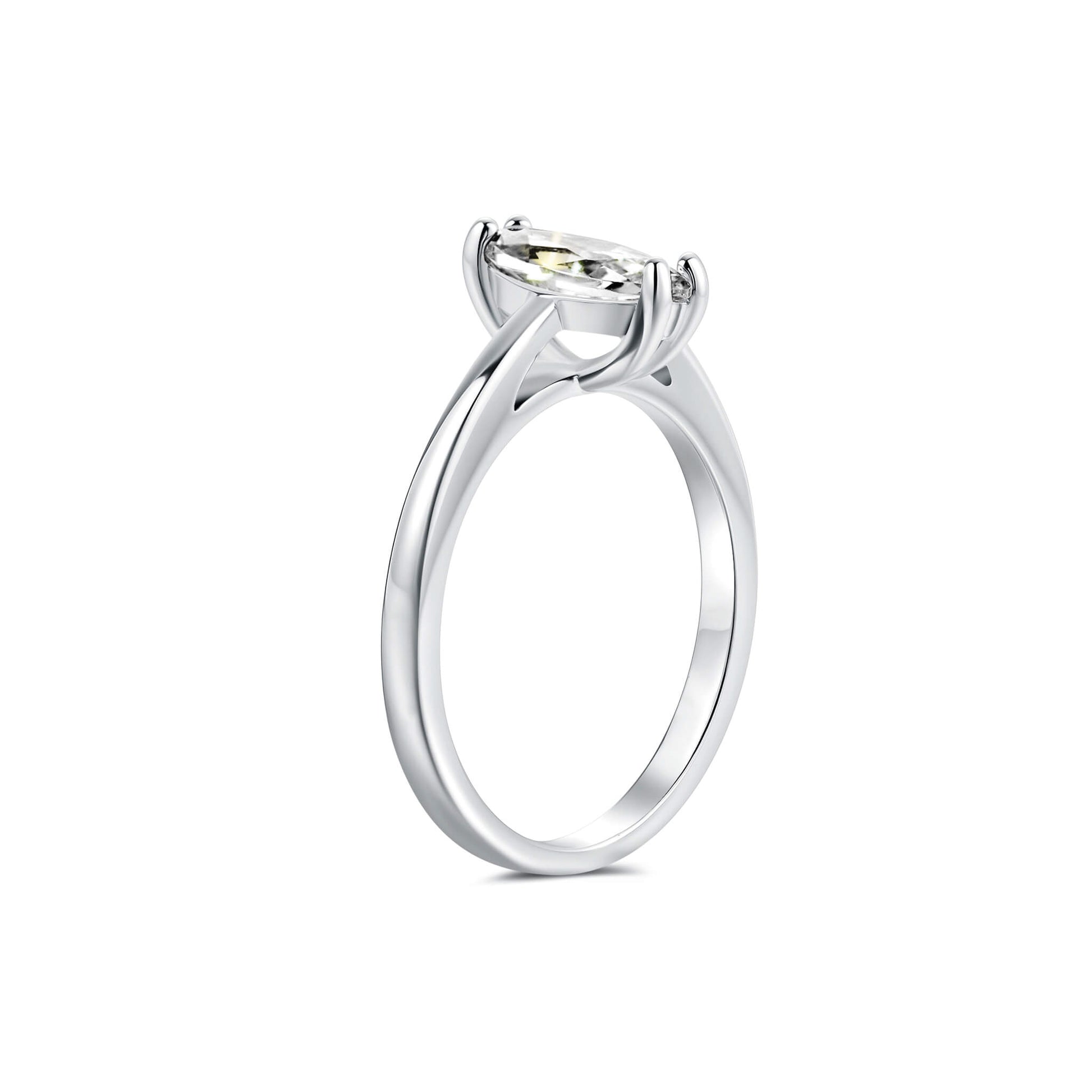 Solitaire Marquise Lab Diamond Ring in Platinum - Neoshine