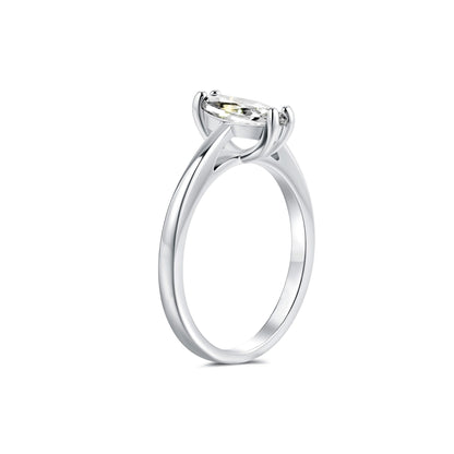 Solitaire Marquise Lab Diamond Ring in Platinum - Neoshine
