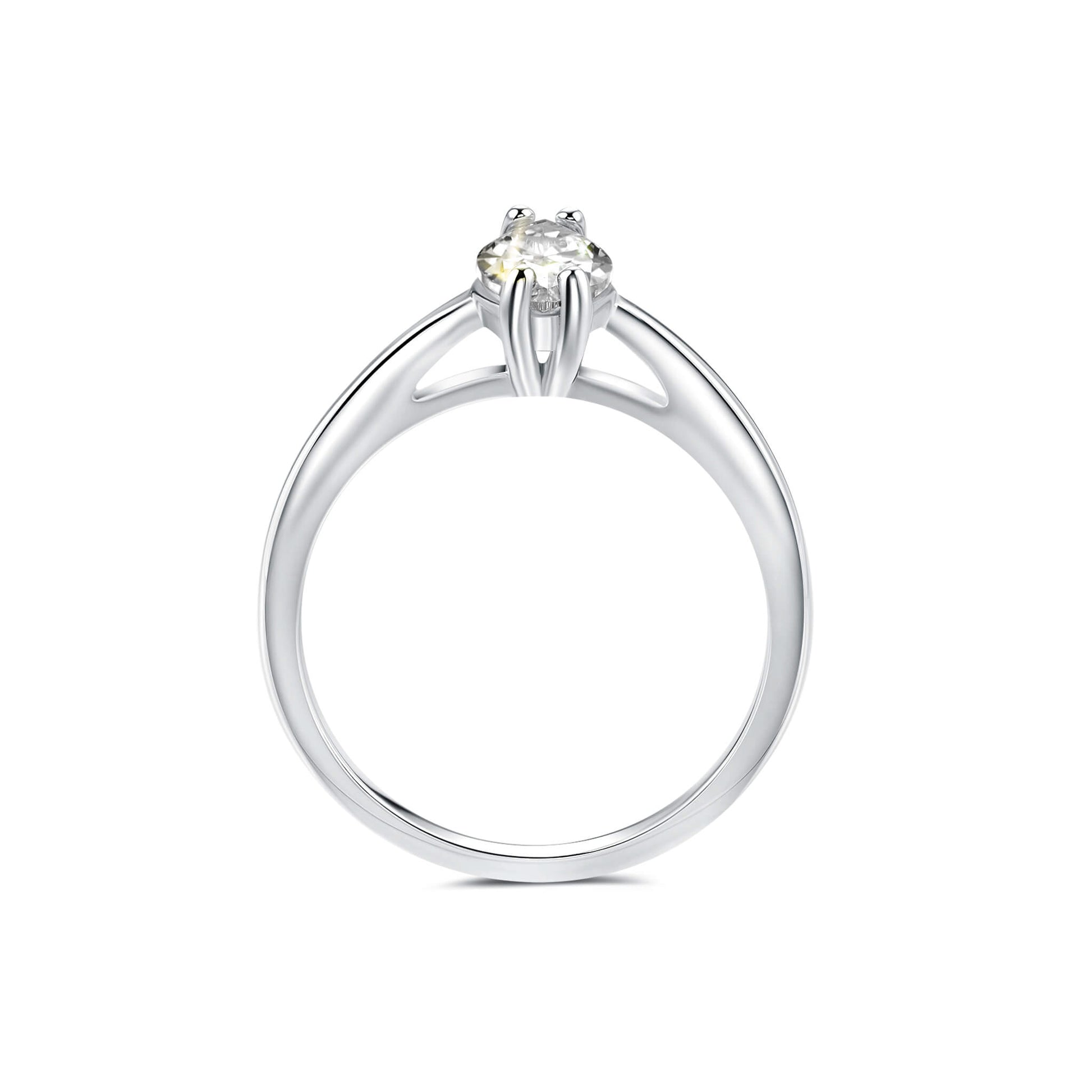 Solitaire Marquise Lab Diamond Ring in Platinum - Neoshine