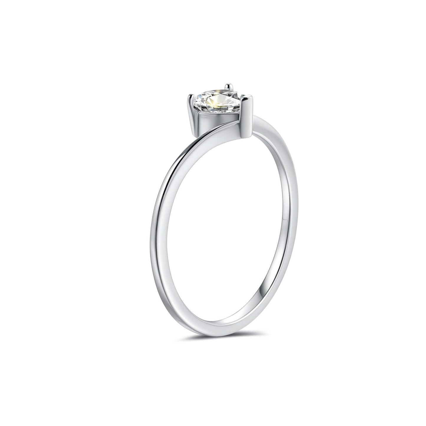 Solitaire Heart Lab Diamond Ring in Platinum - Neoshine
