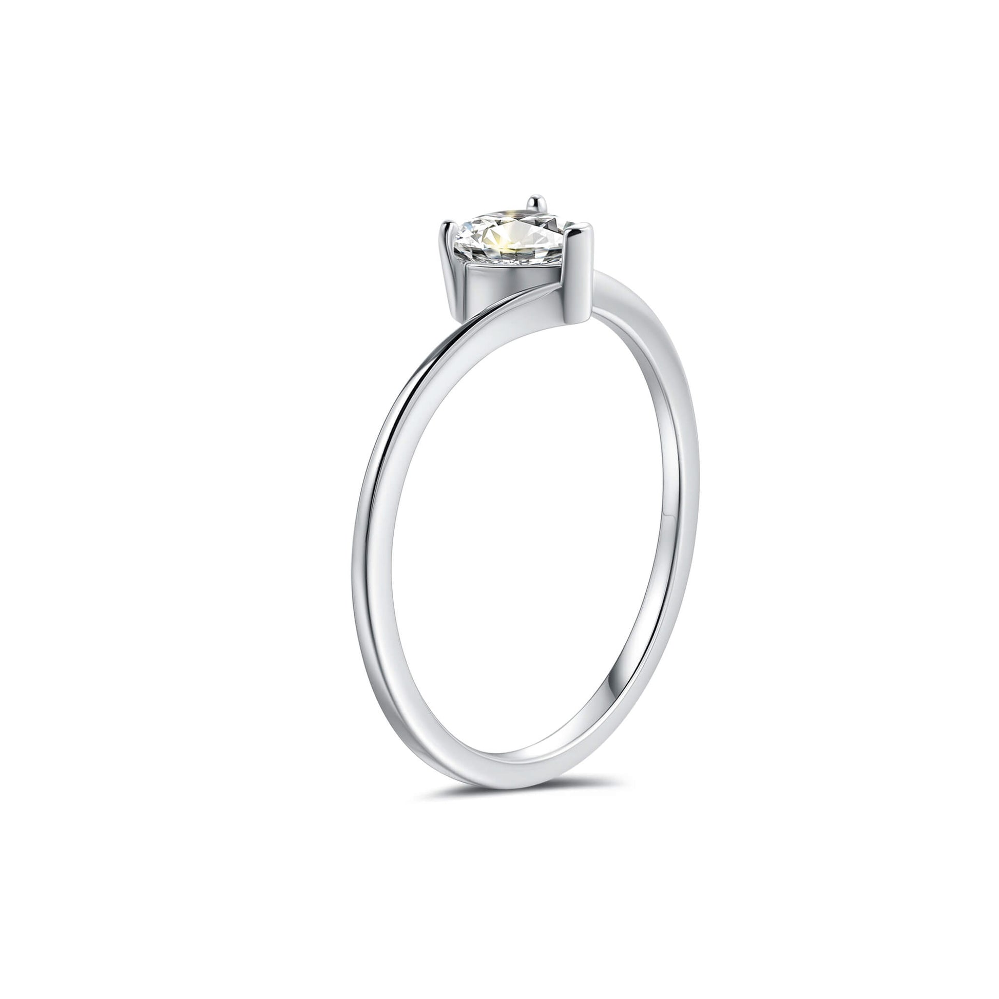 Solitaire Heart Lab Diamond Ring in Platinum - Neoshine