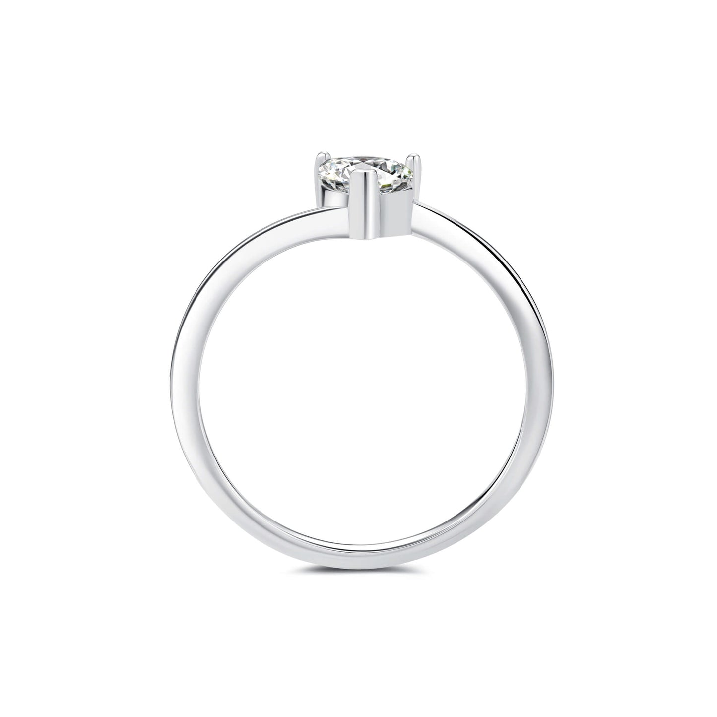 Solitaire Heart Lab Diamond Ring in Platinum - Neoshine