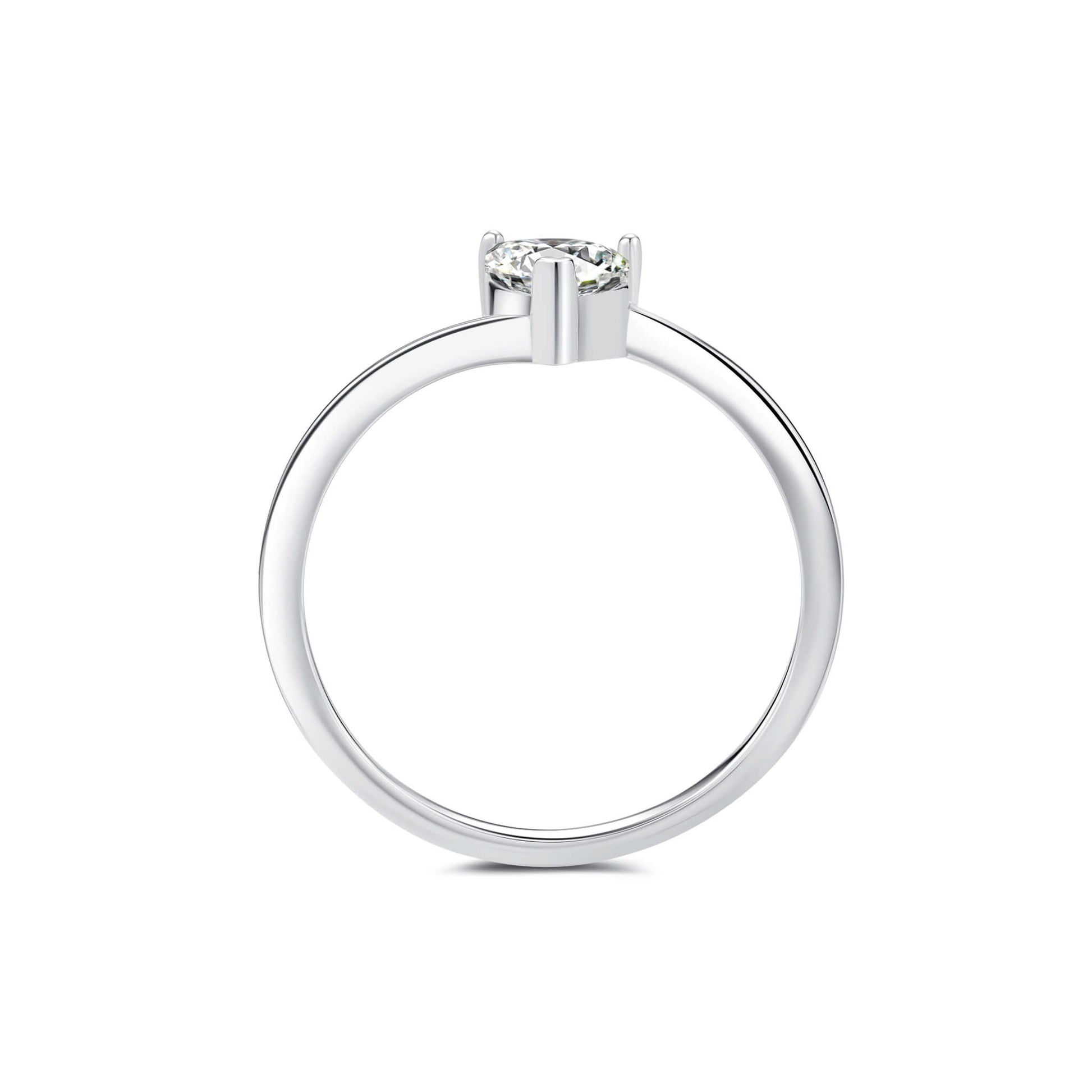 Solitaire Heart Lab Diamond Ring in Platinum - Neoshine