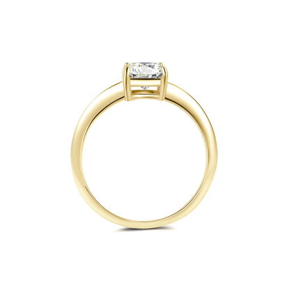 Solitaire Emerald Lab Diamond Ring in 18K Yellow Gold - Neoshine