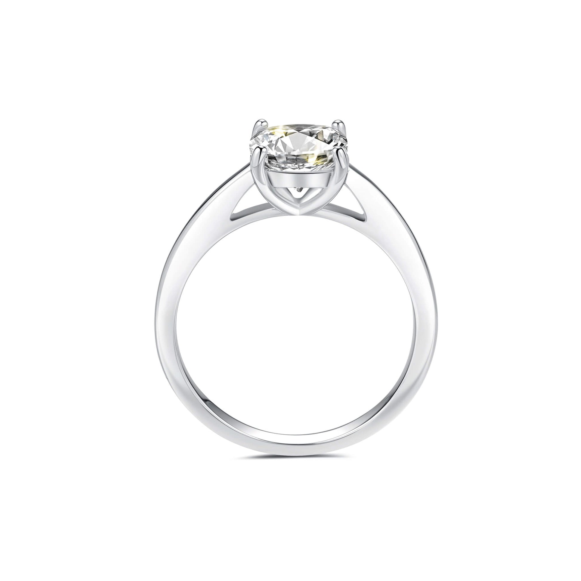 Solitaire Cushion Lab Diamond Ring in Platinum 4 Prong Setting - Neoshine