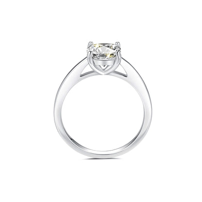 Solitaire Cushion Lab Diamond Ring in Platinum 4 Prong Setting - Neoshine