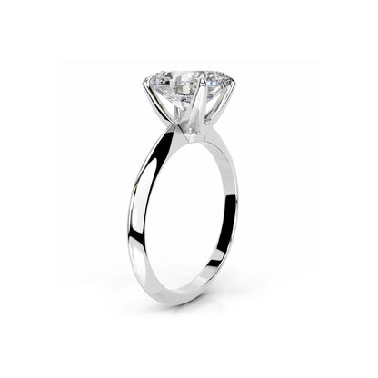 Solitaire Oval Lab Diamond Ring in Platinum 4 Prong Setting - Neoshine