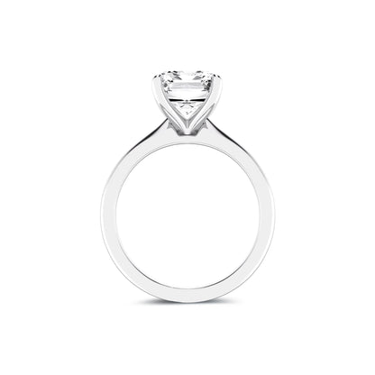 Solitaire Radiant Lab Diamond Ring in Platinum 4 Prong Setting - Neoshine