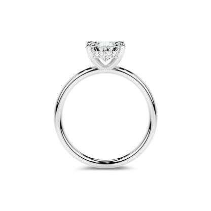 Hidden Halo Pear Lab Diamond Ring in Platinum Setting - Neoshine