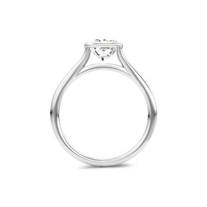 Bezel Radiant Lab Diamond Ring in Platinum Setting - Neoshine