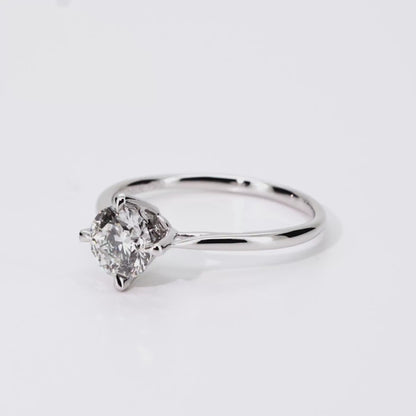 1.00ct Round Lab-Grown Diamond Ring in Platinum – VS1, G Color, Excellent Cut Size 7