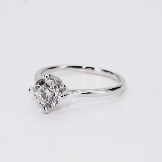 1.06ct Round Lab-Grown Diamond Ring in Platinum – VS1, G Color, Excellent Cut Size 6